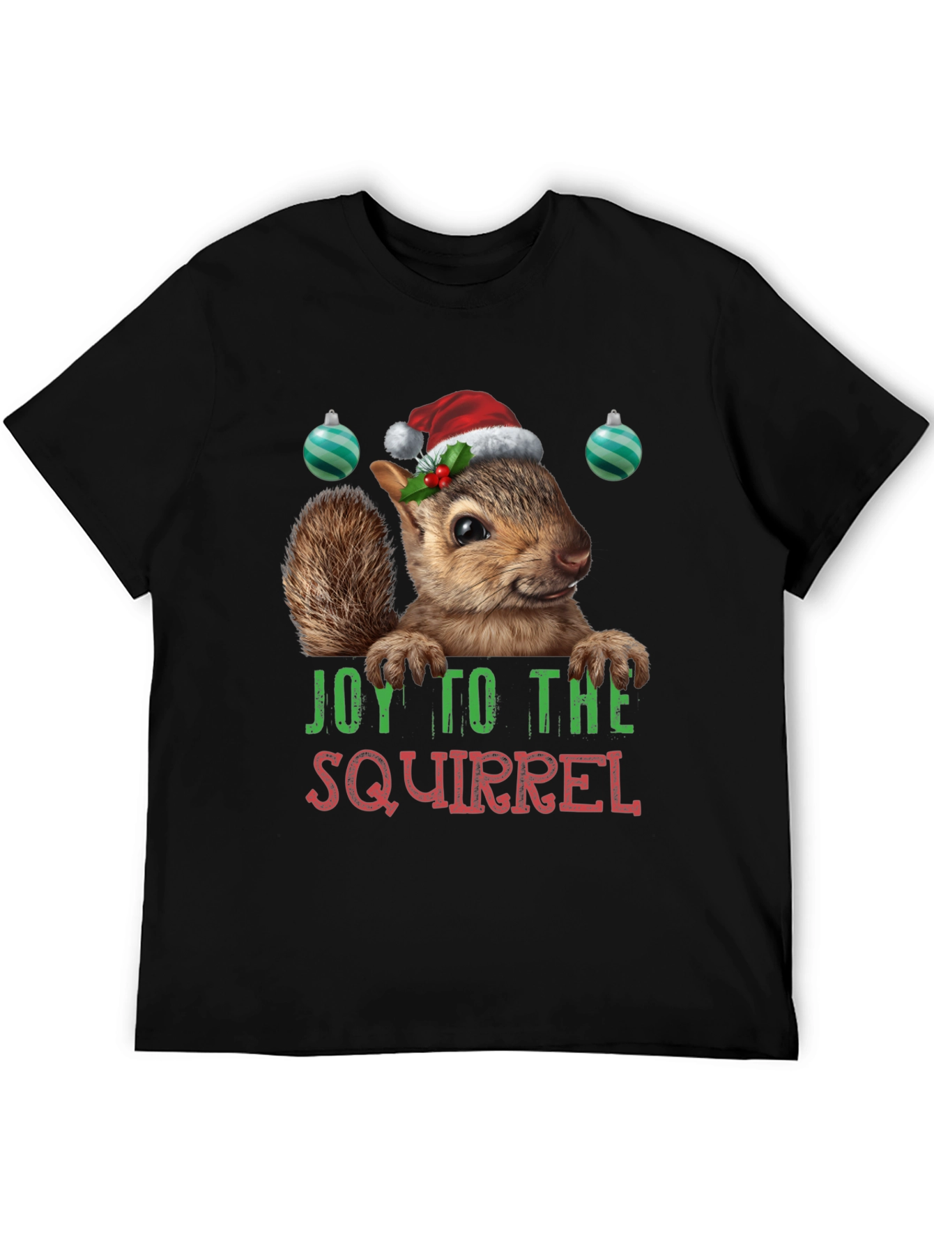 Joy to the Squirrel Christmas Graphic Tee