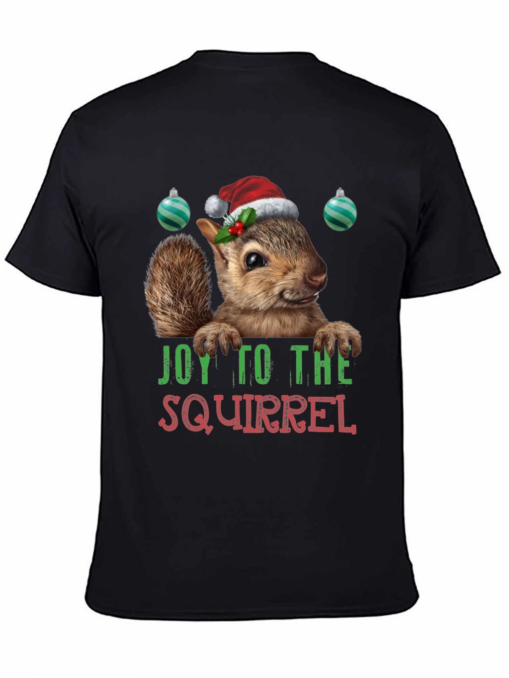 Joy to the Squirrel Christmas Graphic Tee
