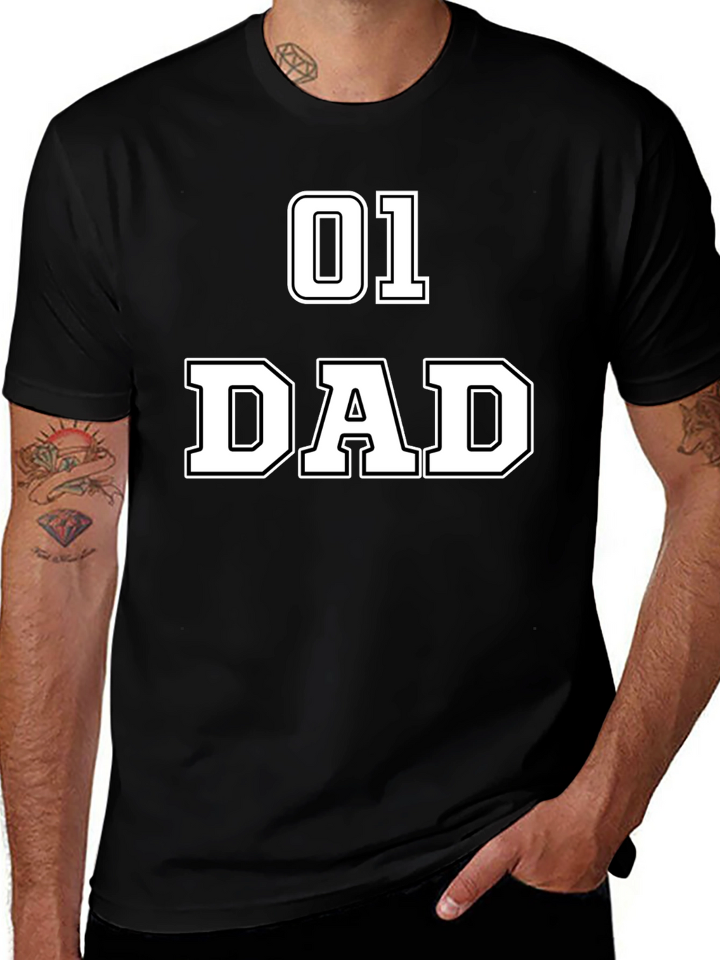 01 Dad T-Shirt - Stylish Fathers Day Gift