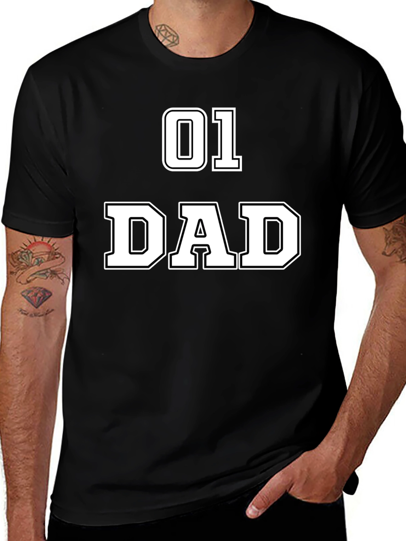 01 Dad T-Shirt - Stylish Fathers Day Gift