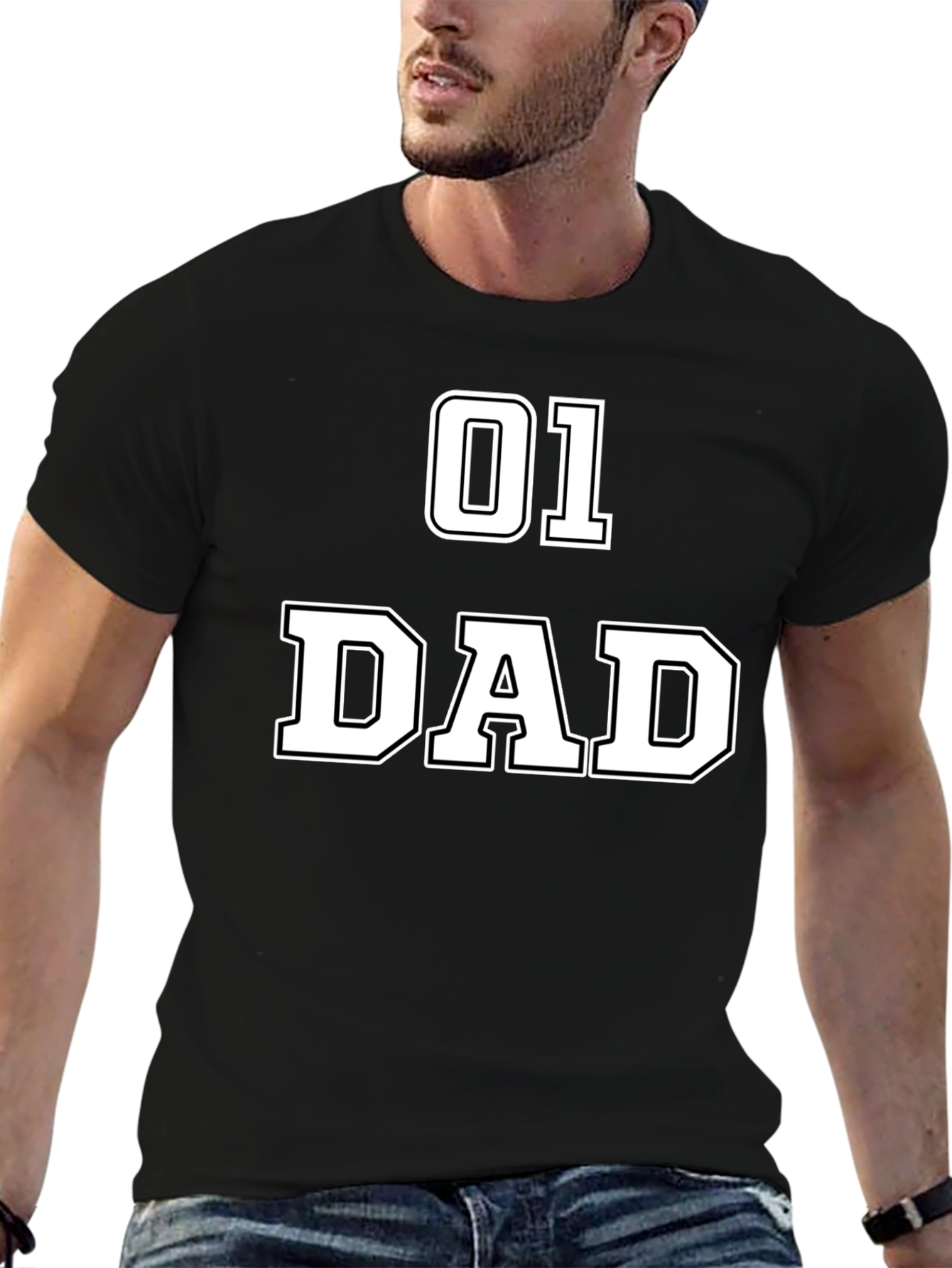 01 Dad T-Shirt - Stylish Fathers Day Gift
