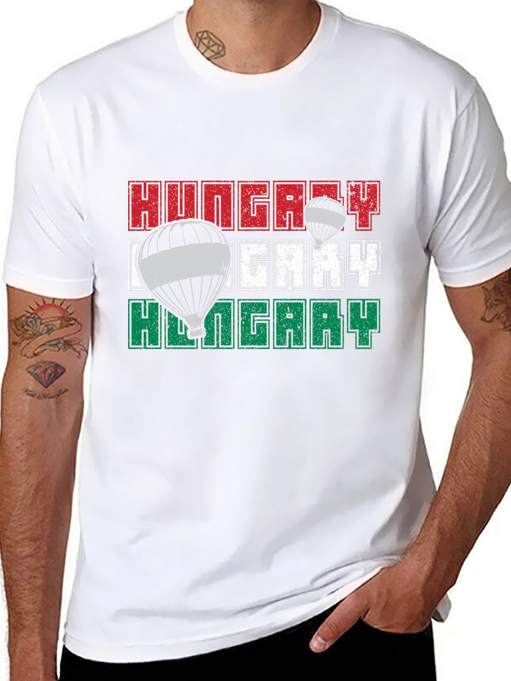 Hungary Flag Hot Air Balloon T-Shirt
