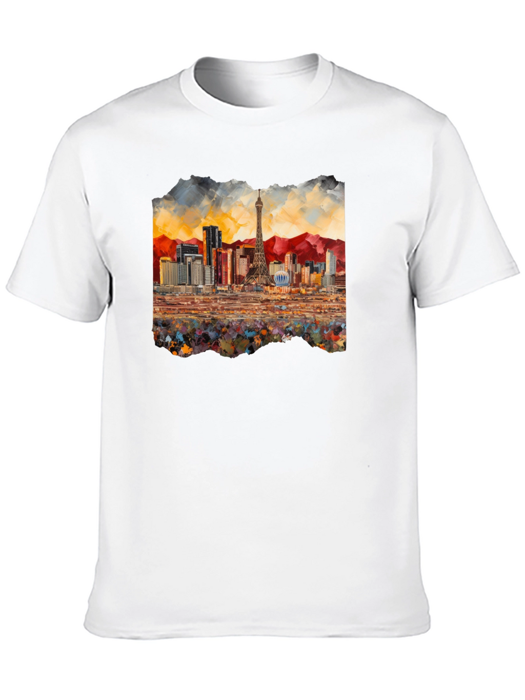 Las Vegas Skyline Black T-Shirt