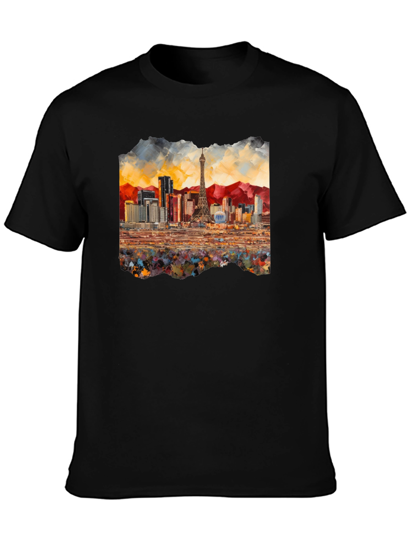 Las Vegas Skyline Black T-Shirt