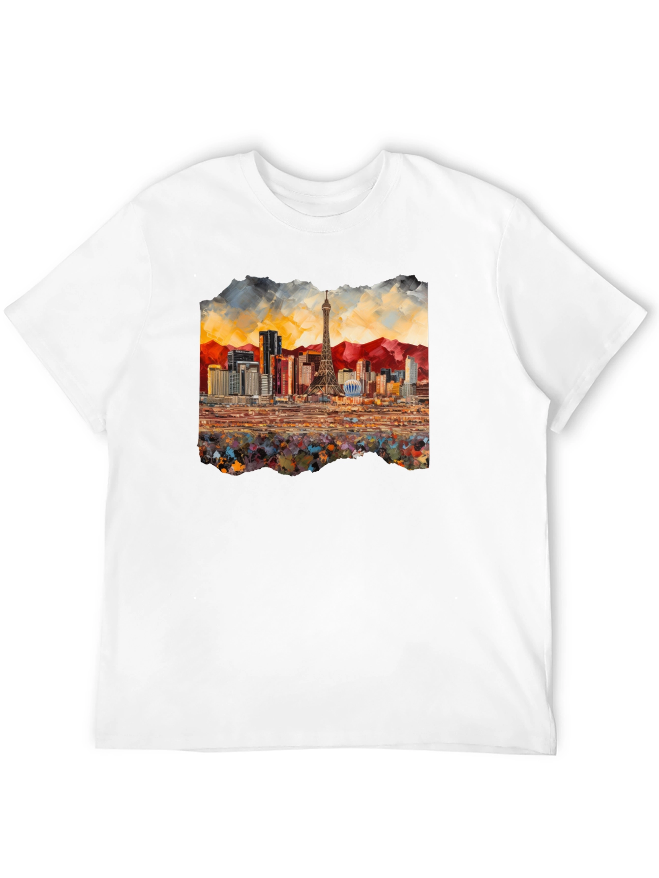 Las Vegas Skyline Black T-Shirt