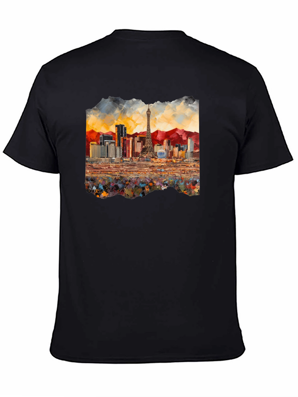 Las Vegas Skyline Black T-Shirt