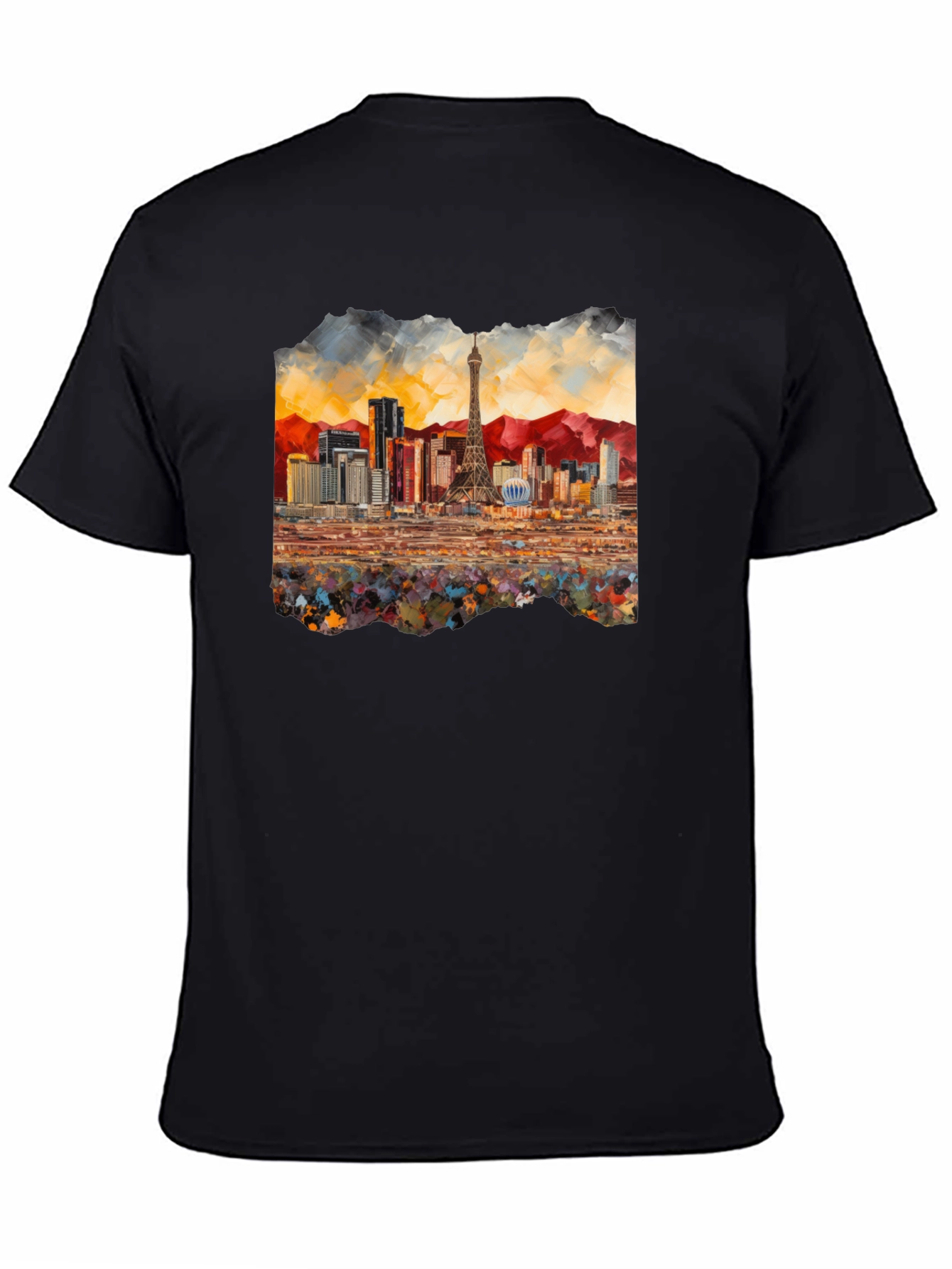 Las Vegas Skyline Black T-Shirt