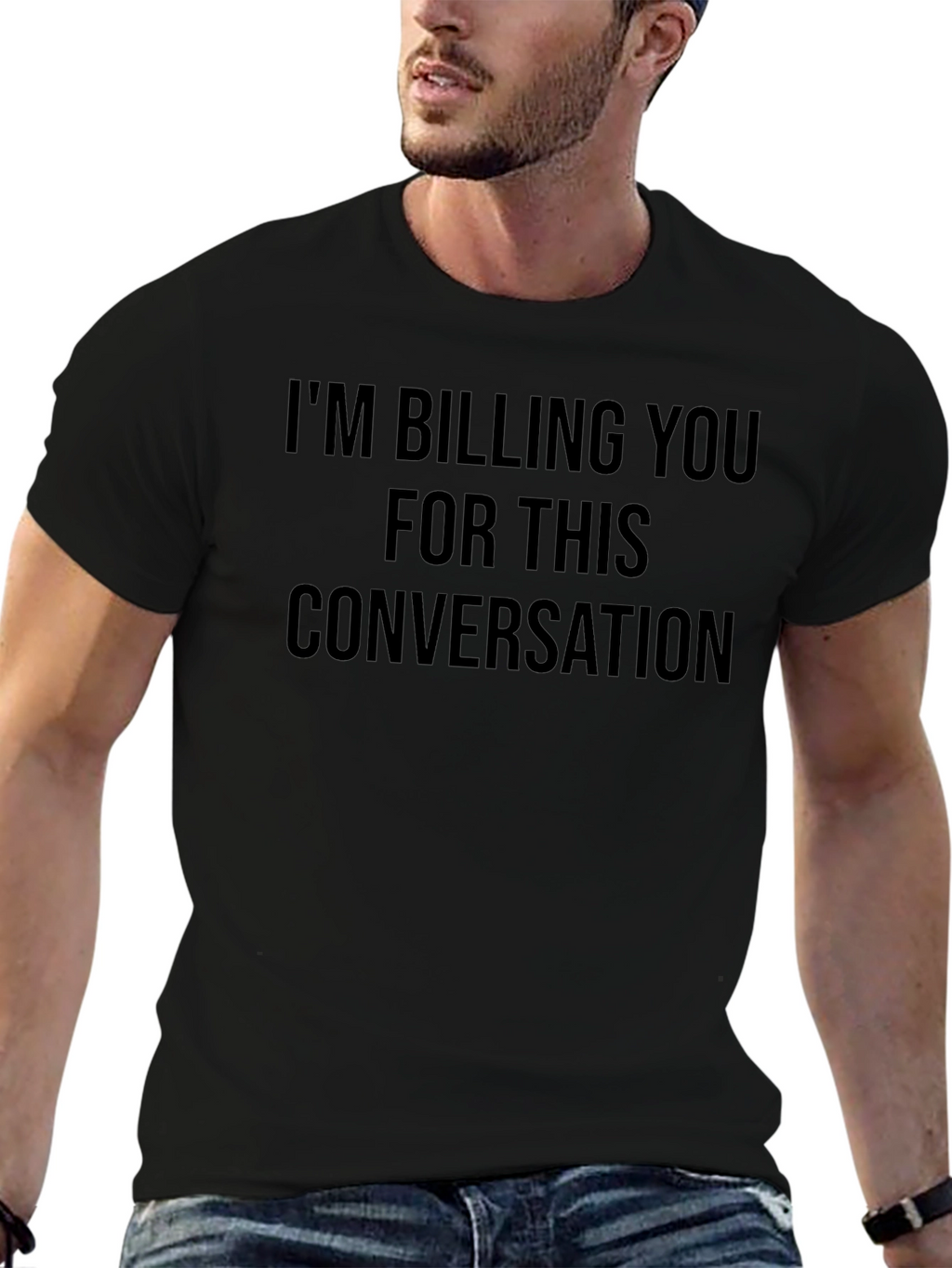 Billing You Conversation Black Graphic Tee