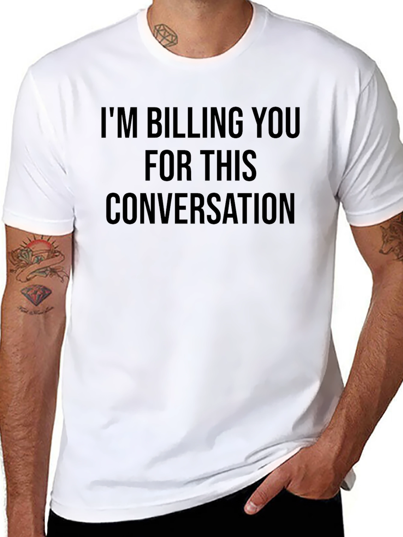 Billing You Conversation Black Graphic Tee