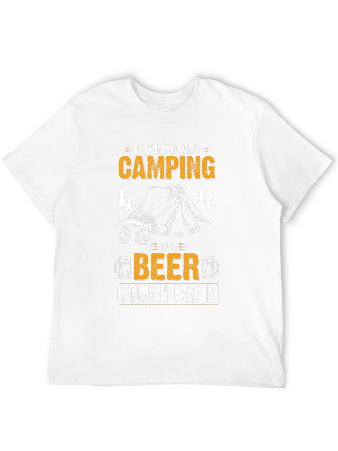Camping & Beer Graphic T-Shirt - Count Me In!