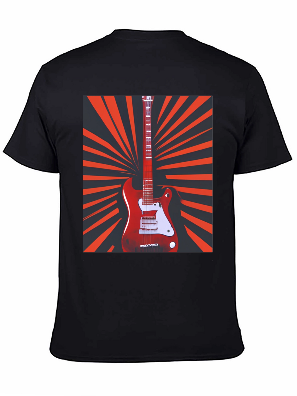 Electric Guitar Graphic T-Shirt - Retro Music Tee