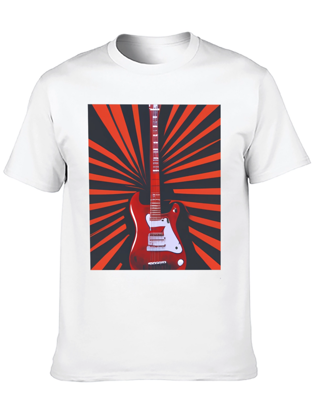 Electric Guitar Graphic T-Shirt - Retro Music Tee