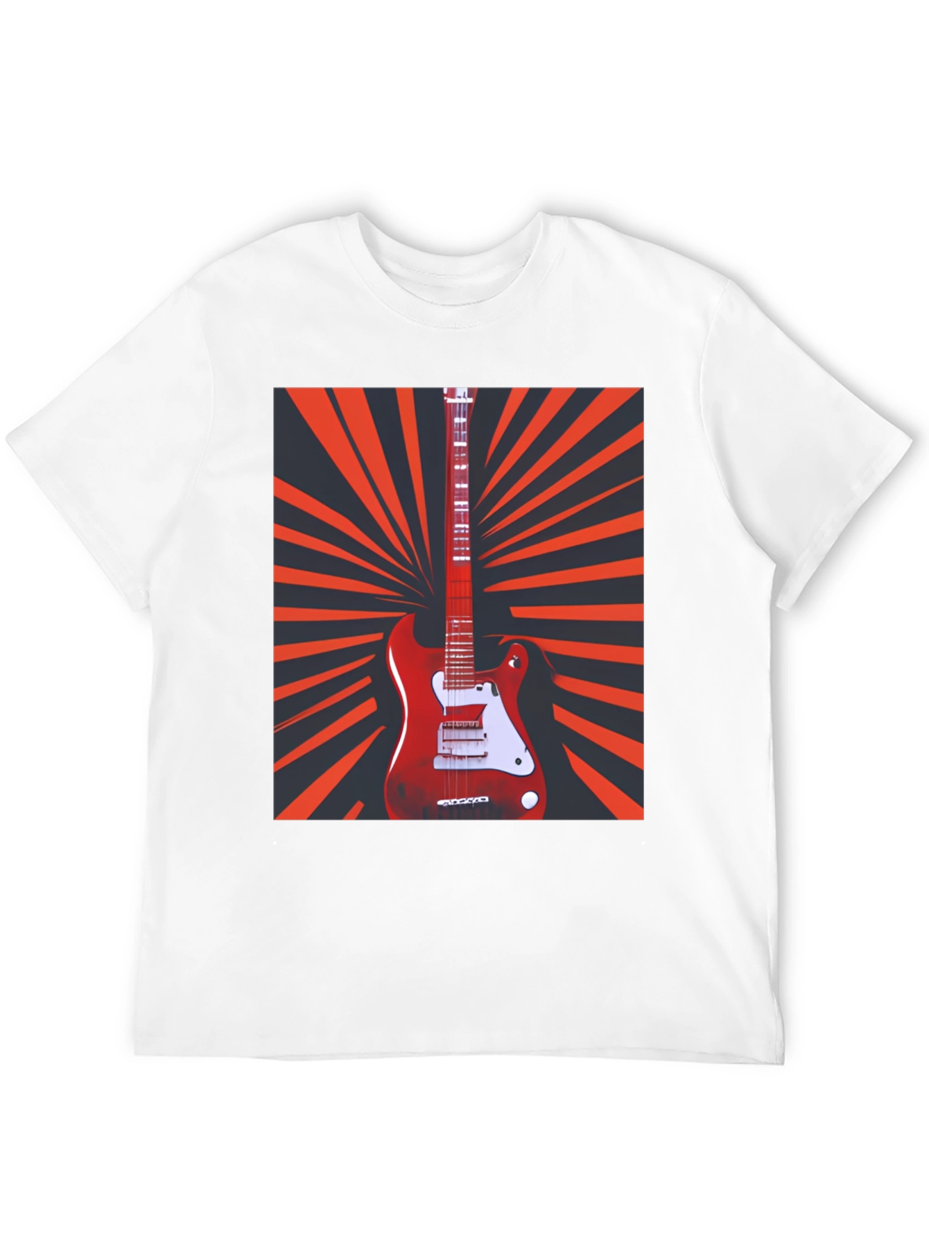 Electric Guitar Graphic T-Shirt - Retro Music Tee