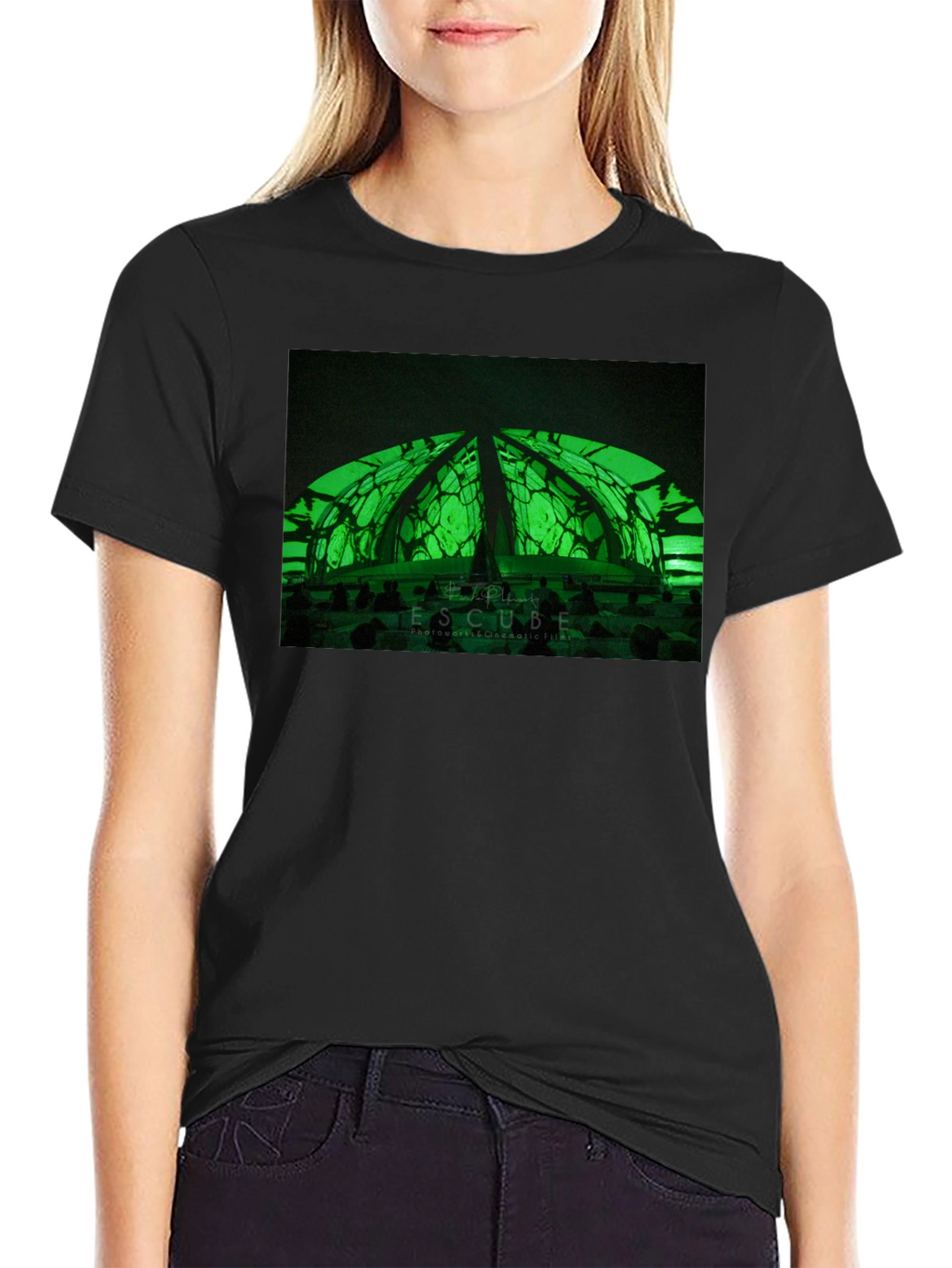 Futuristic Green Dome T-Shirt - Stylish & Unique Design