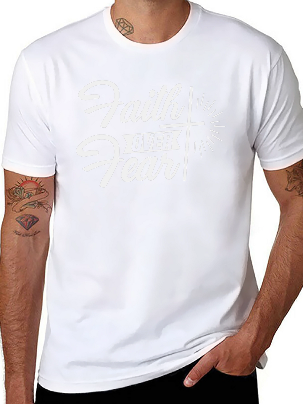 Faith Over Fear Graphic Tee - Christian Apparel