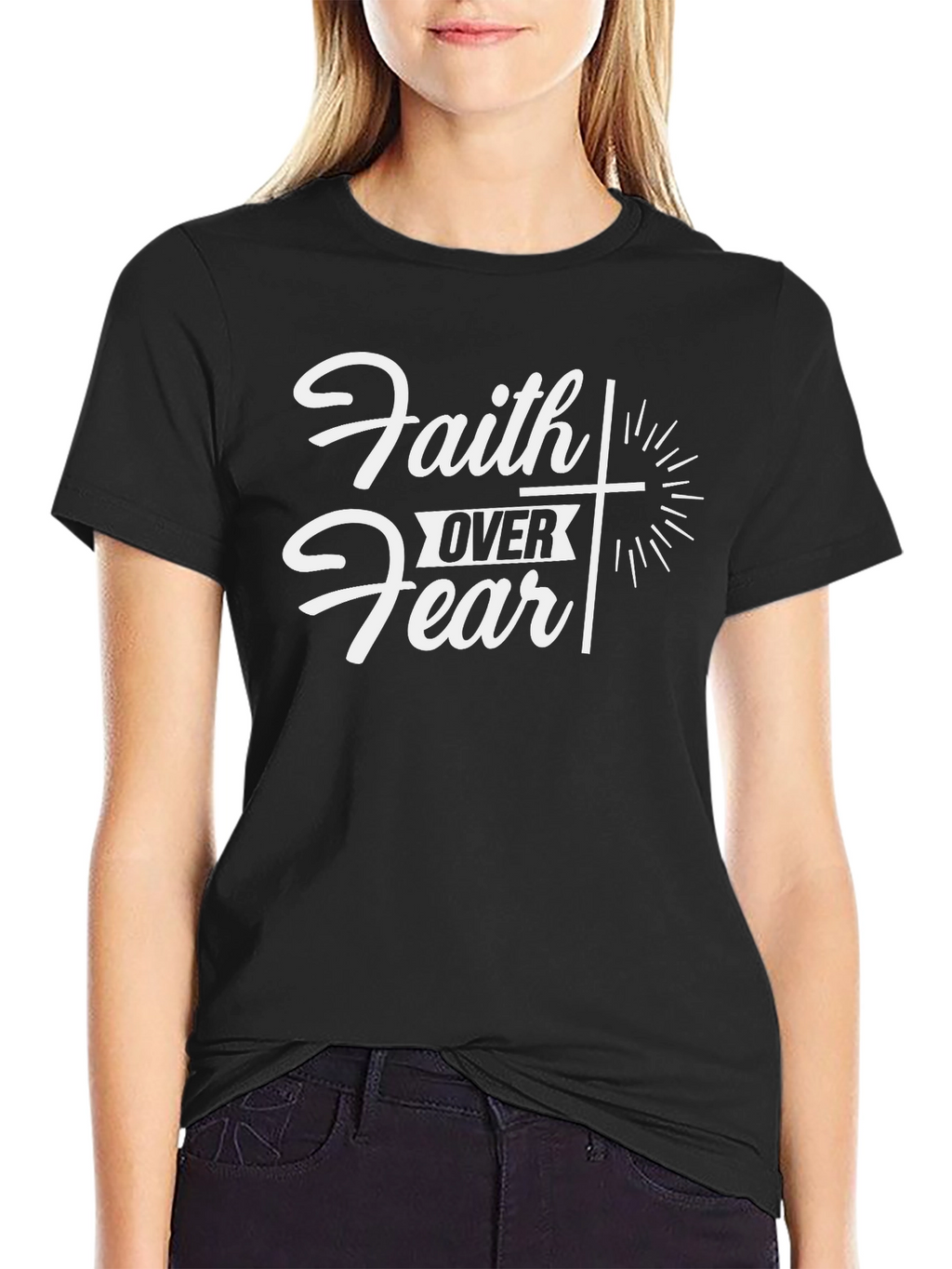 Faith Over Fear Graphic Tee - Christian Apparel