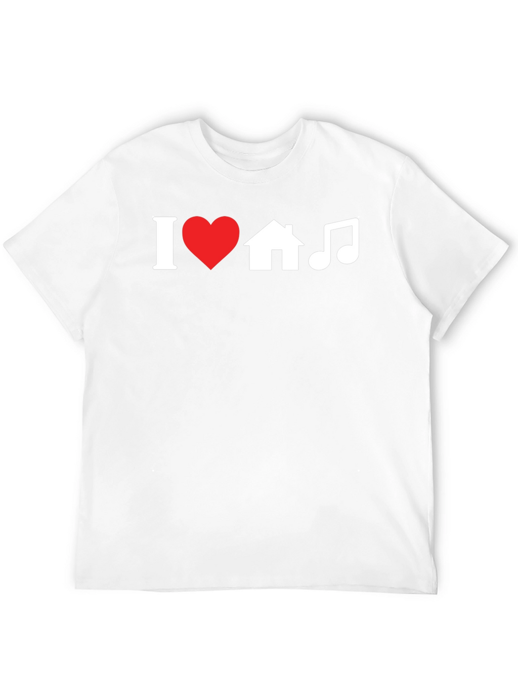 I Heart House Music Black Graphic Tee