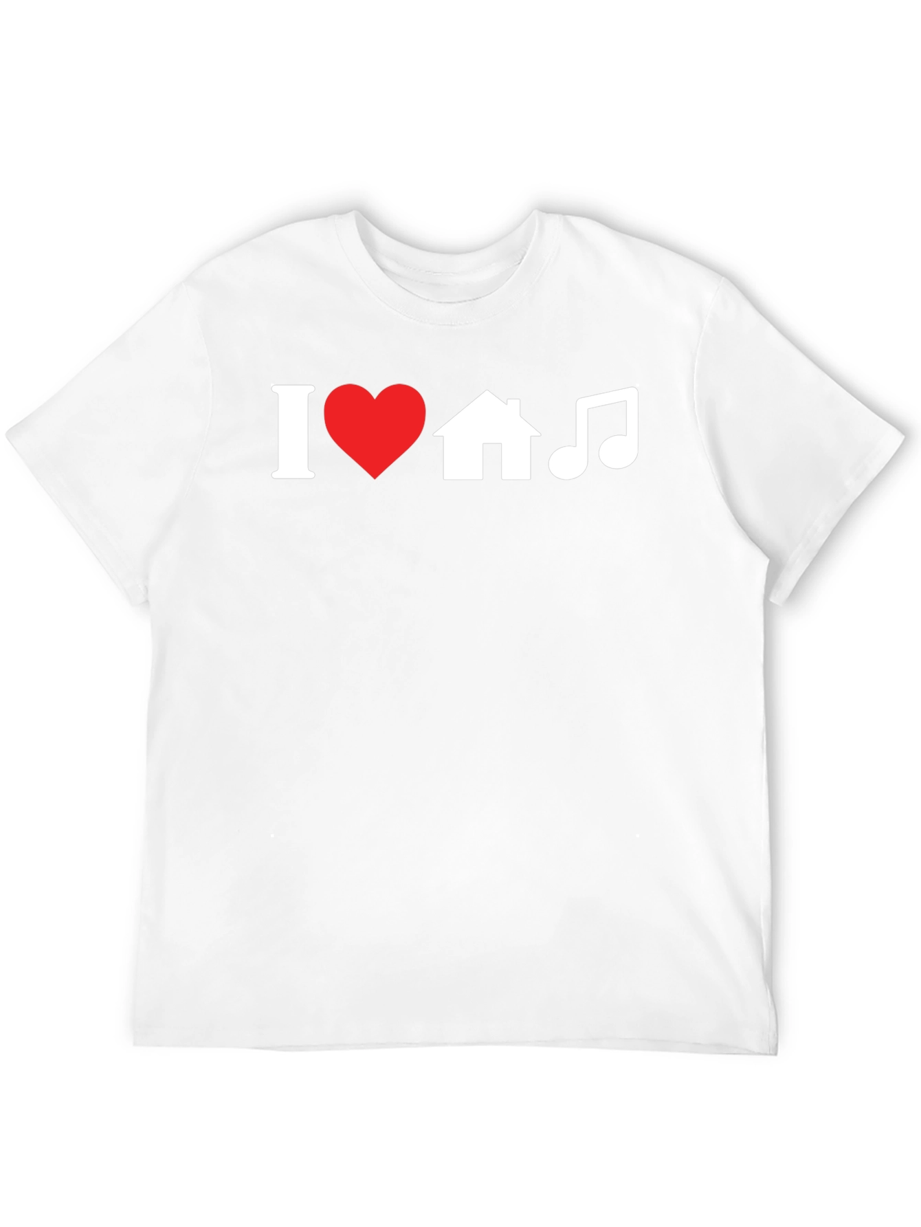 I Heart House Music Black Graphic Tee