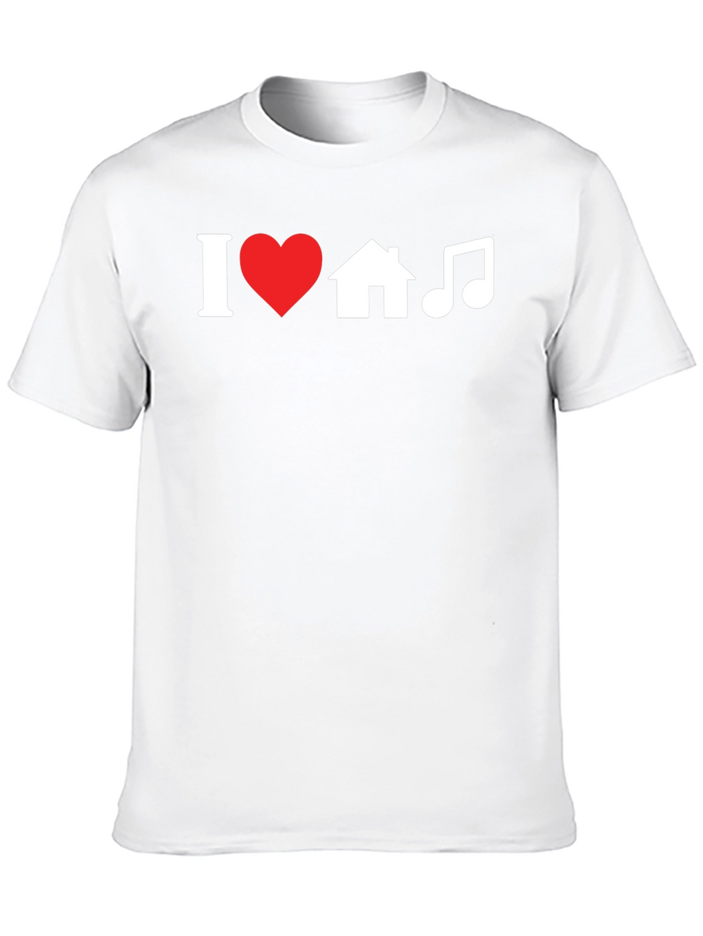 I Heart House Music Black Graphic Tee