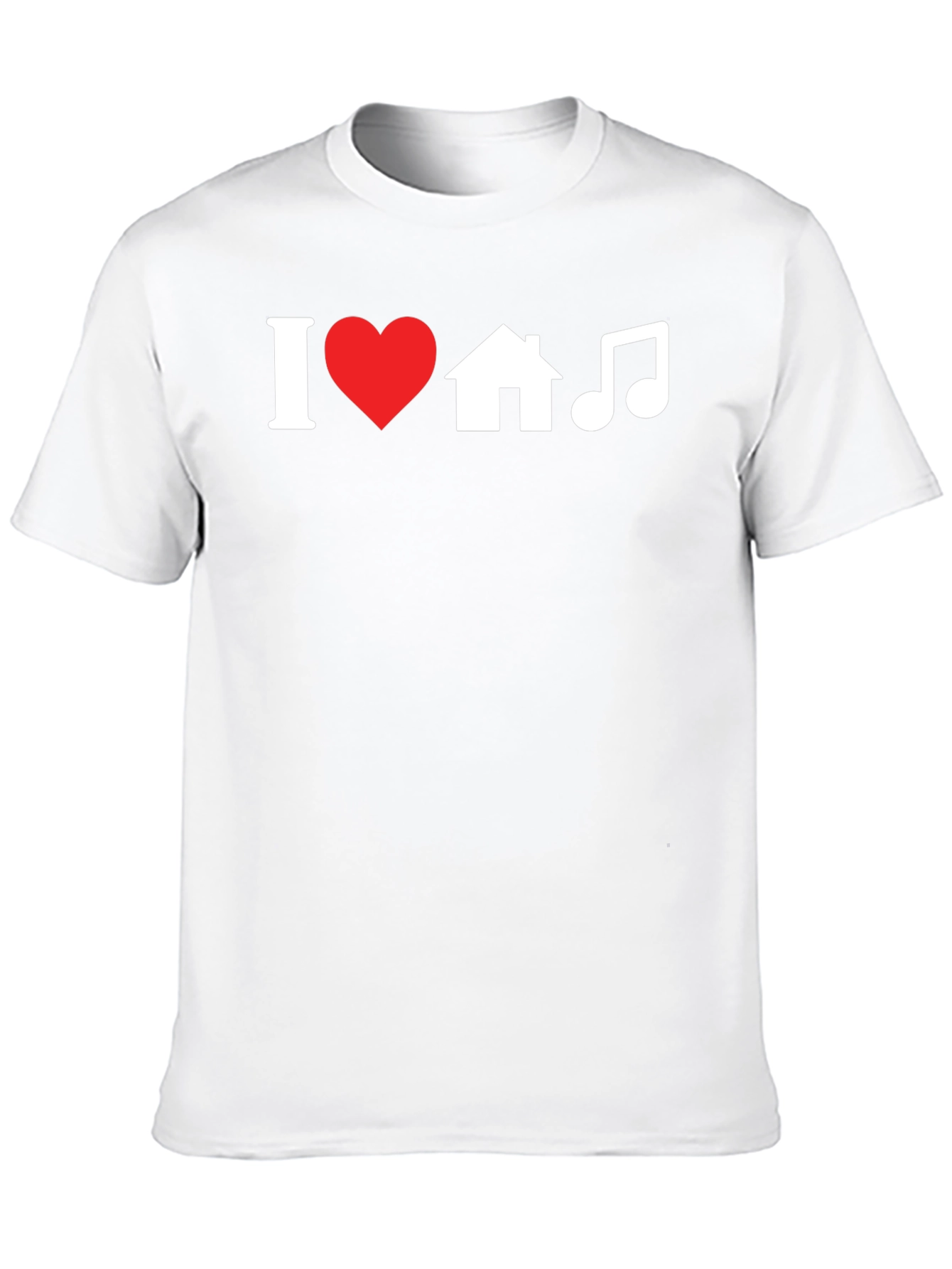 I Heart House Music Black Graphic Tee