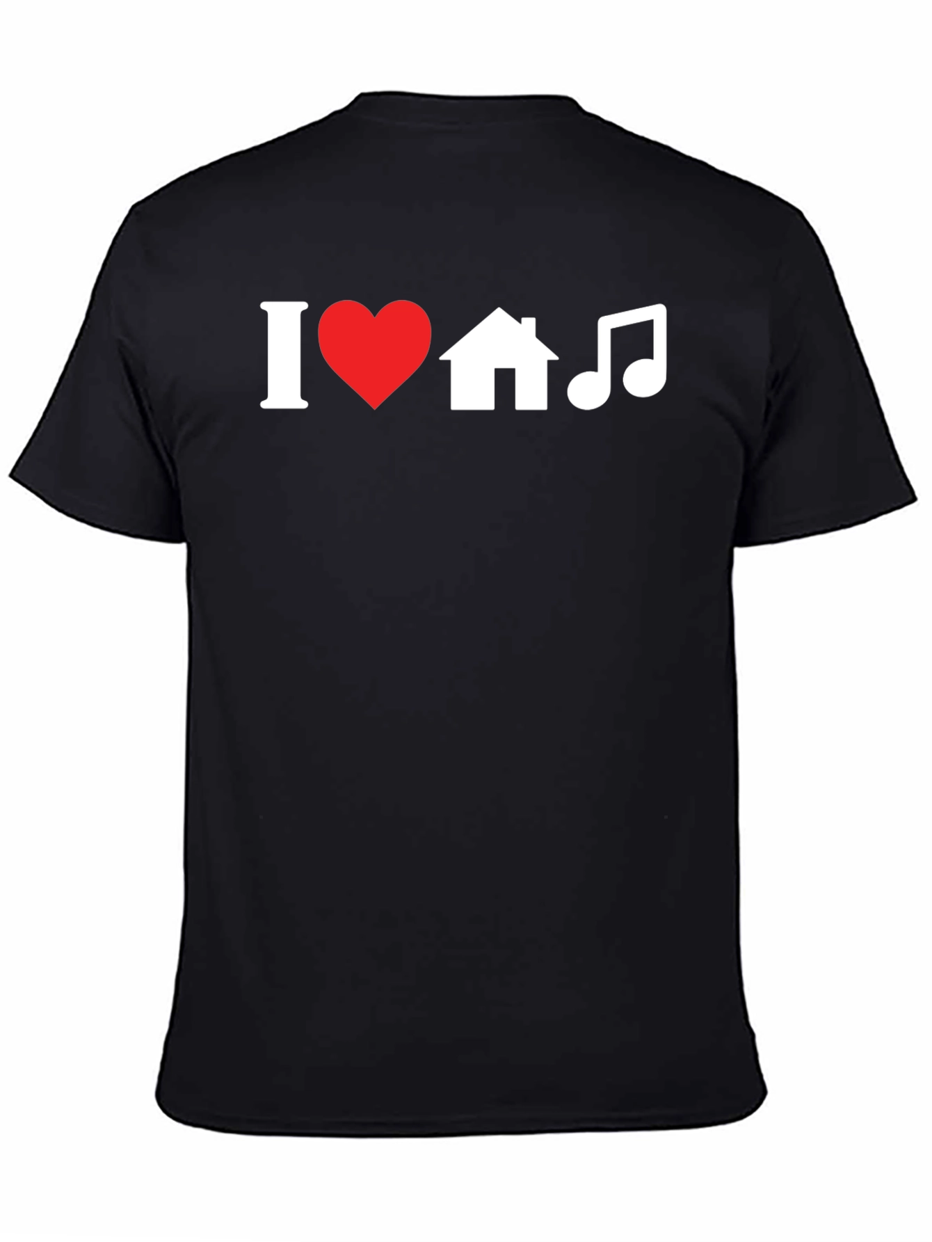 I Heart House Music Black Graphic Tee