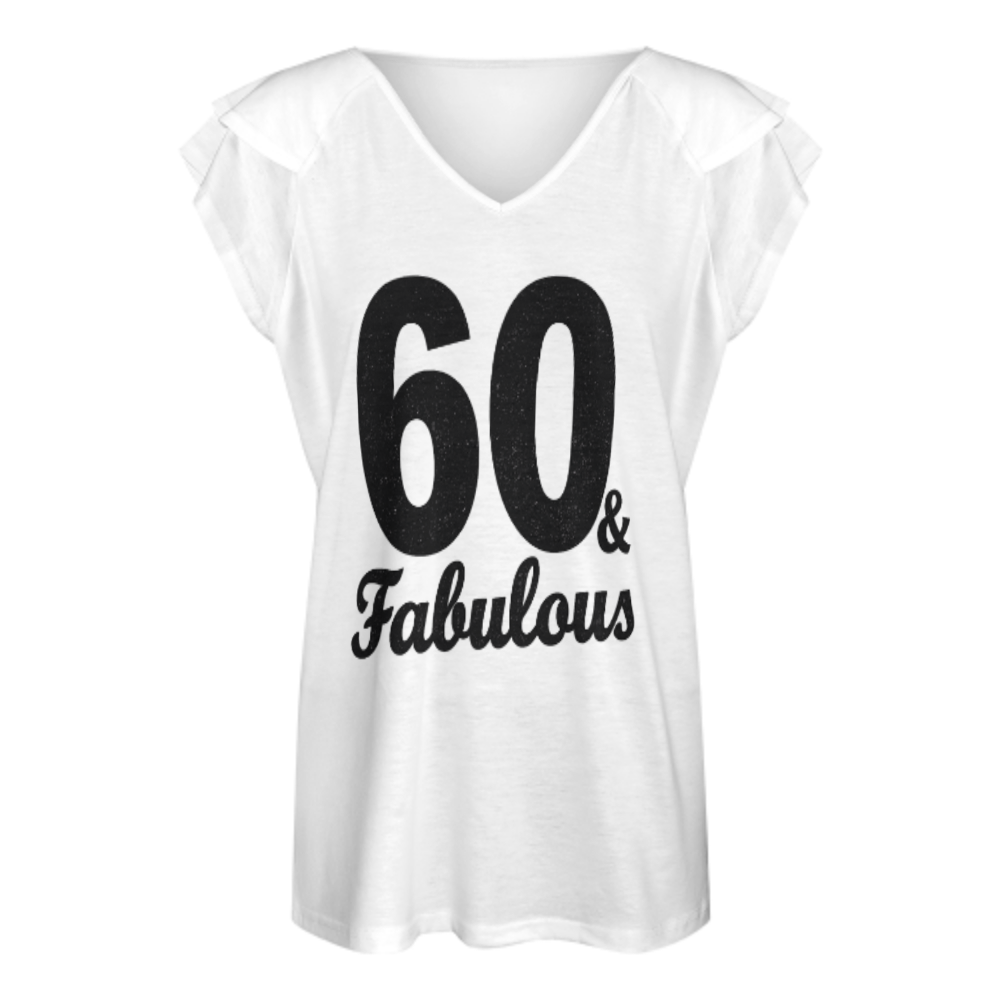 60 & Fabulous Birthday Graphic Tee – Fun Milestone Birthday Shirt for Women(z805)
