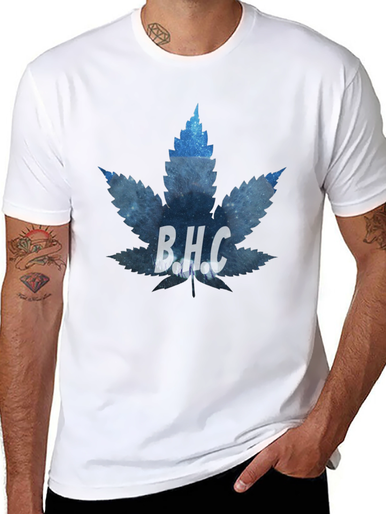 BHC Leaf Graphic T-Shirt - Black