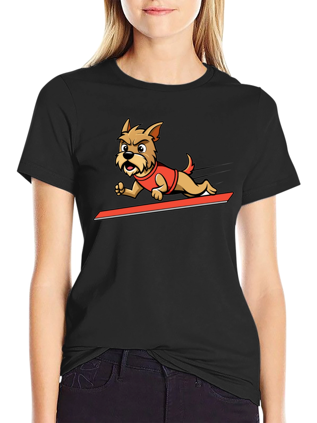 Dog Cartoon Graphic Tee - Cool Animal Design Shirt