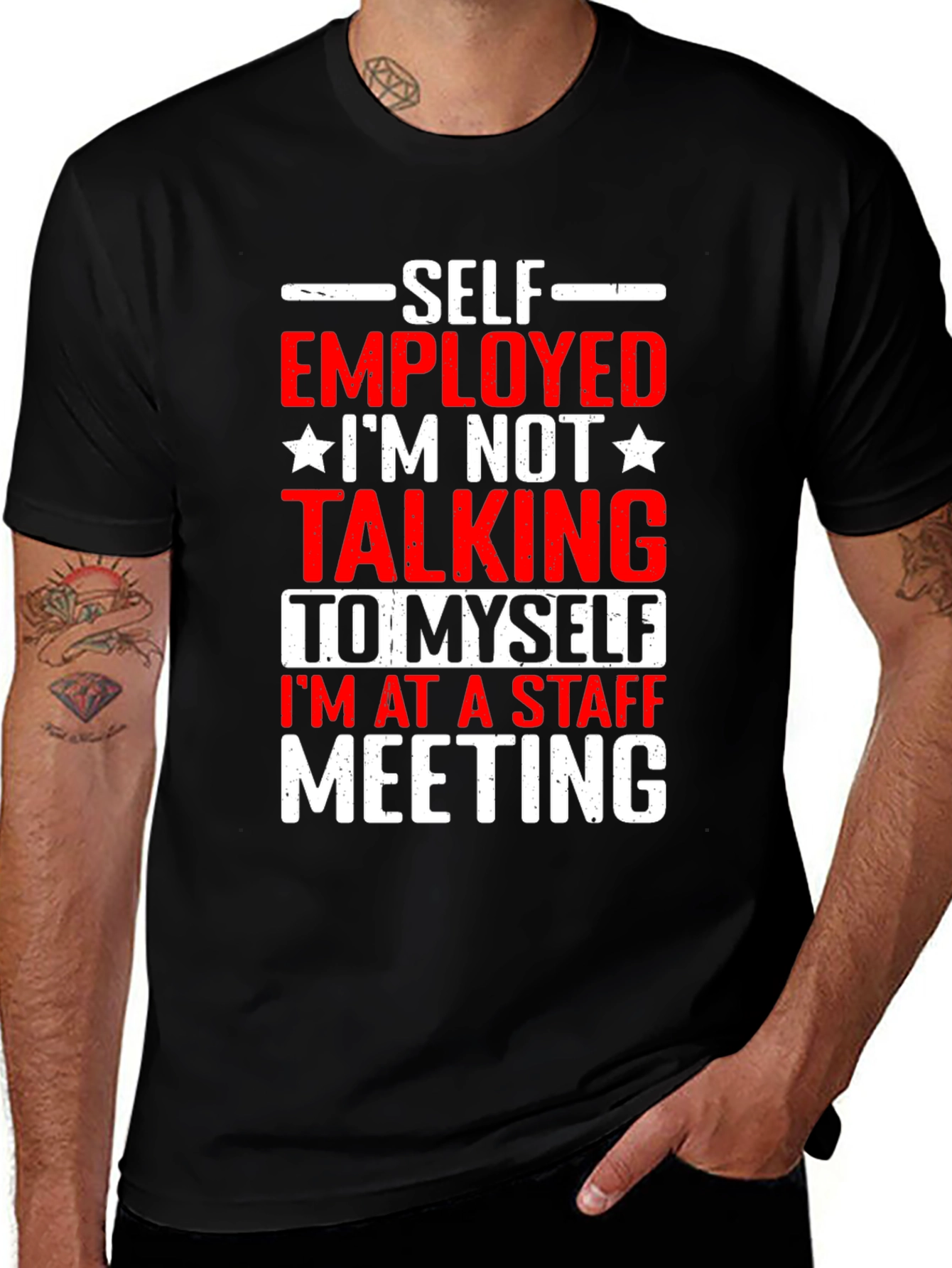 Self Employed Staff Meeting Graphic Tee