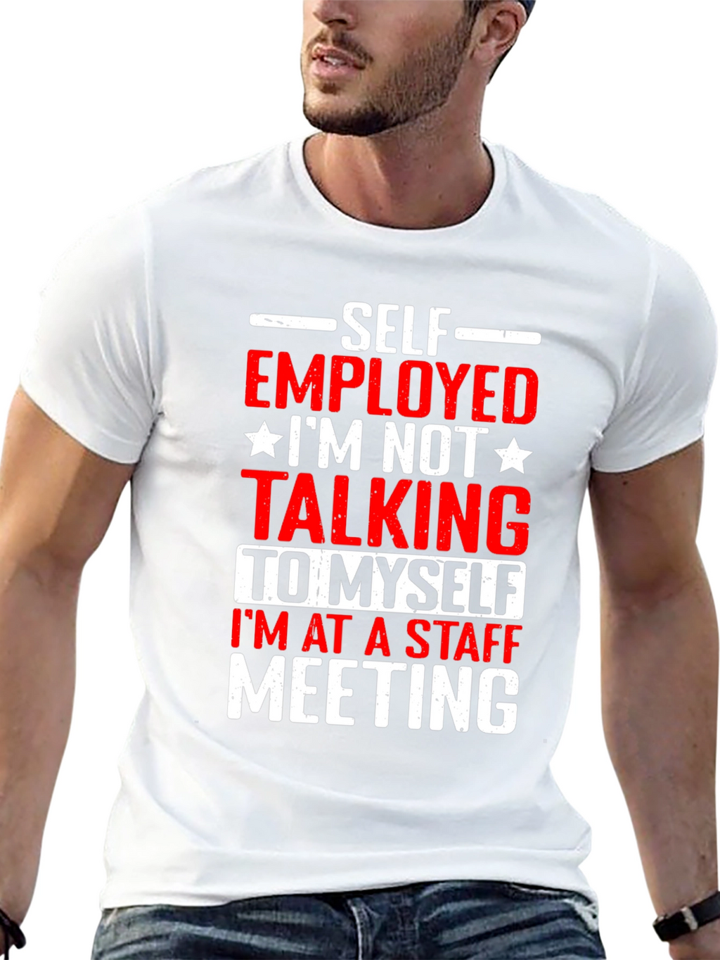 Self Employed Staff Meeting Graphic Tee