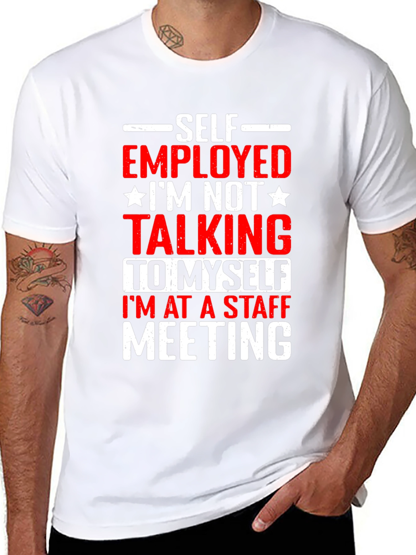 Self Employed Staff Meeting Graphic Tee
