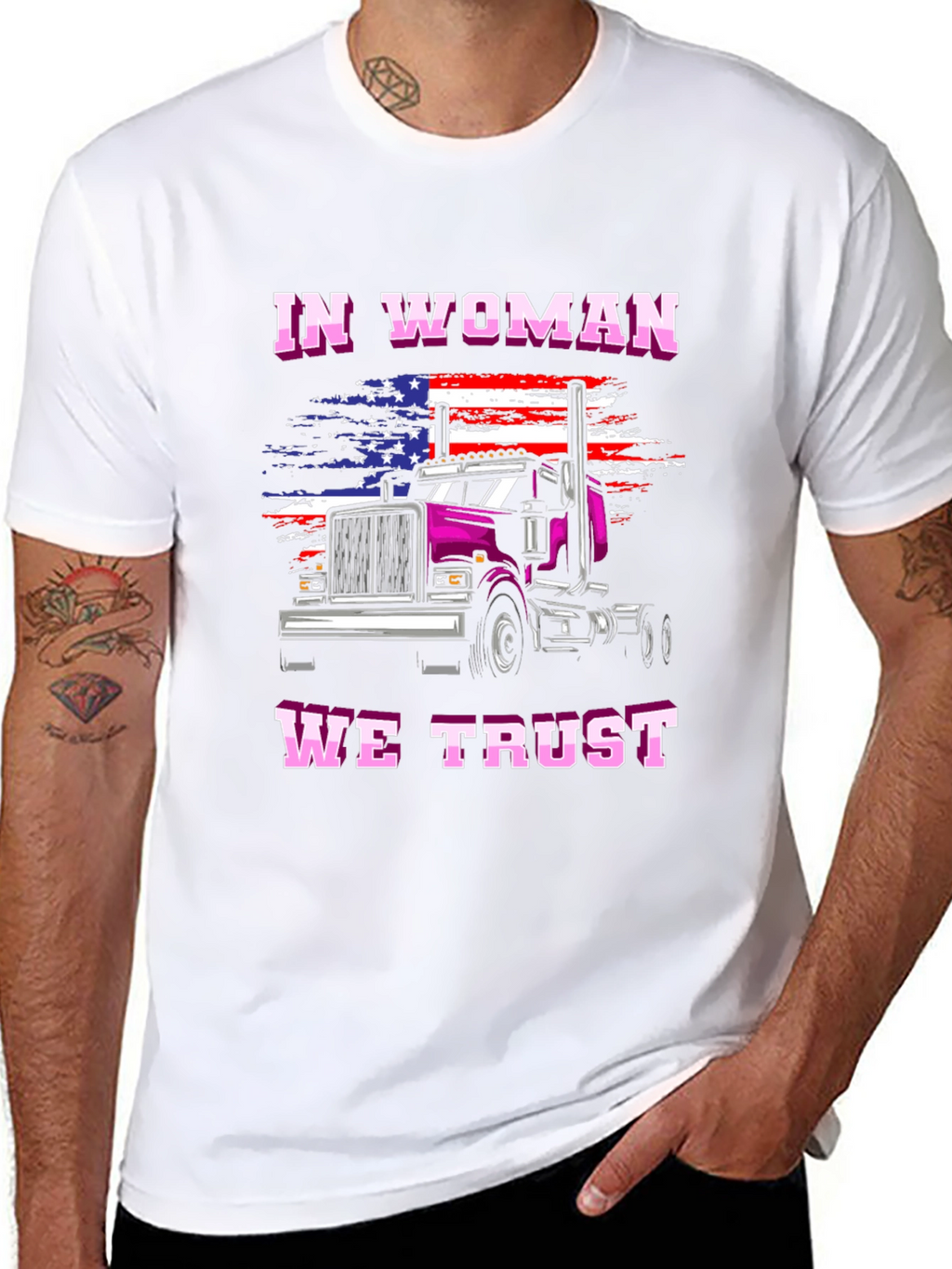 In Woman We Trust Trucker T-Shirt