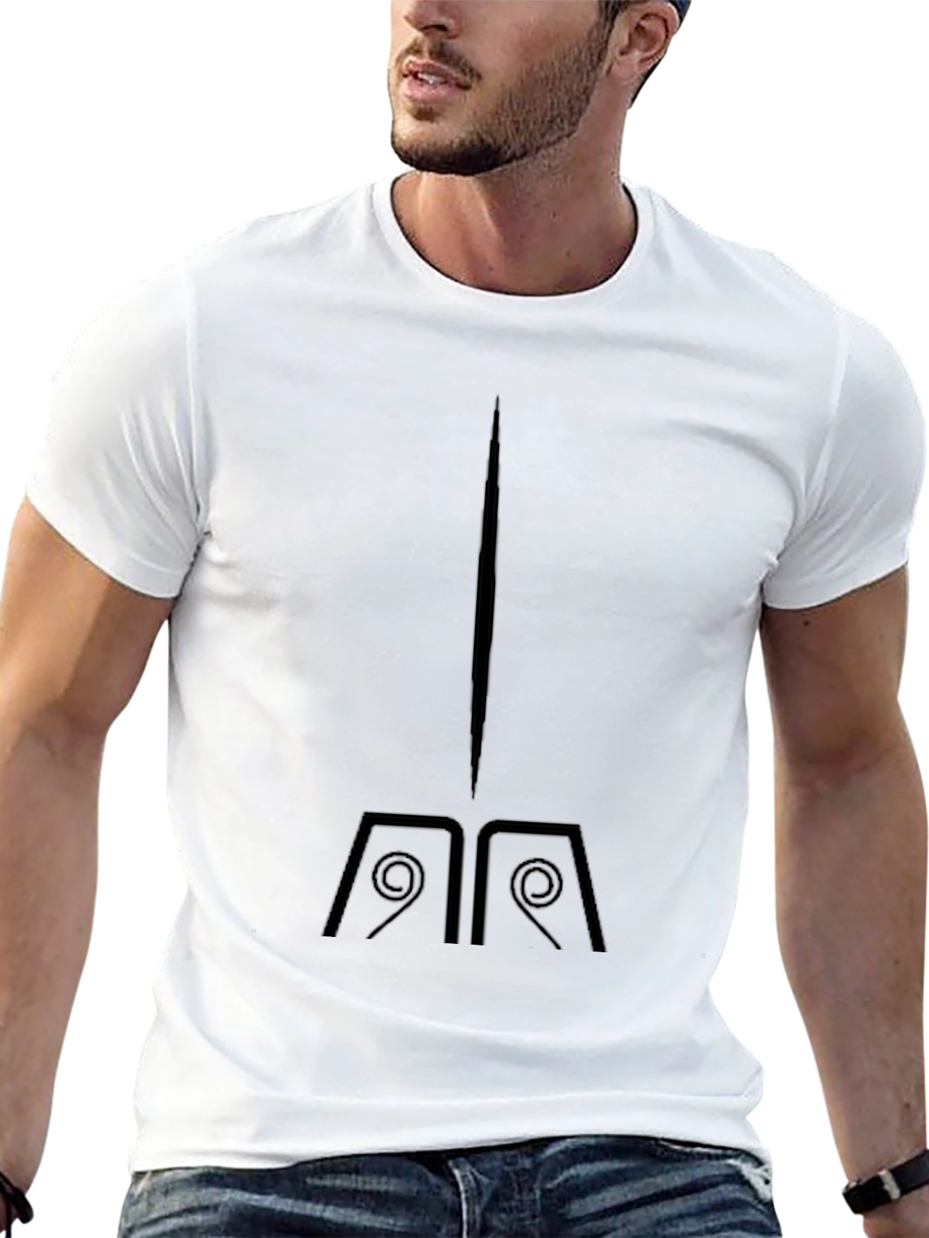 Stylish Black Graphic Tee - Unique Earthbender Design