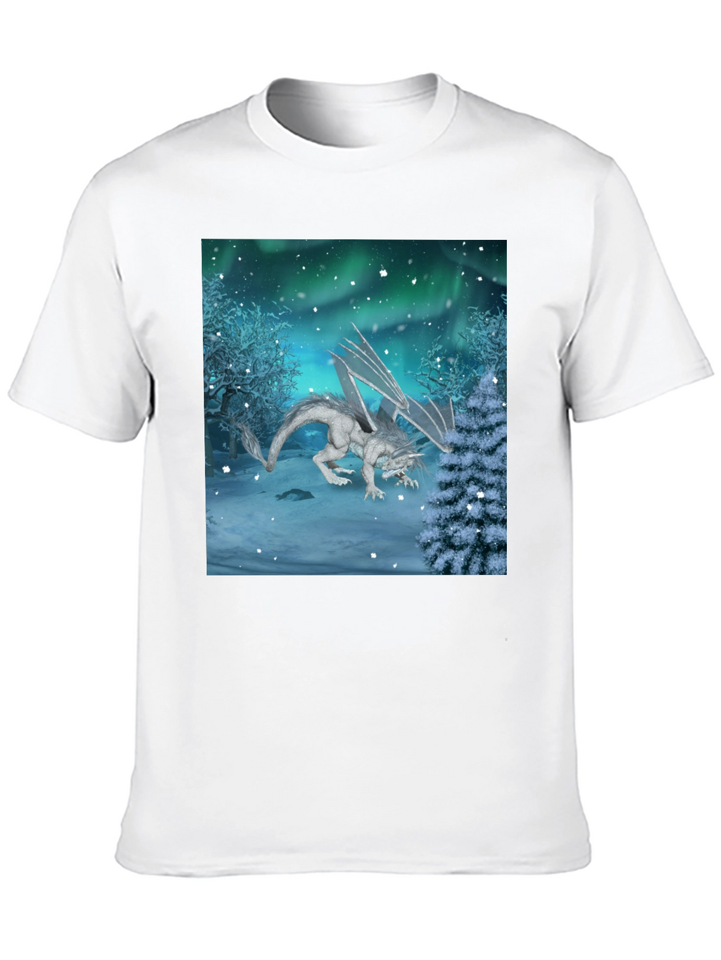 Winter Dragon Graphic Tee - Mens Black T-Shirt