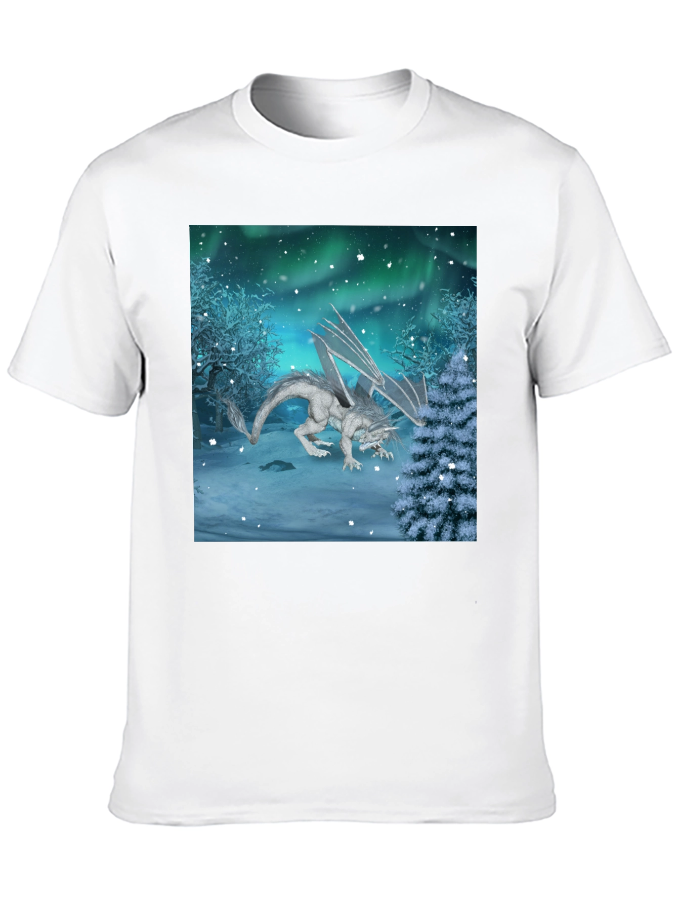 Winter Dragon Graphic Tee - Mens Black T-Shirt