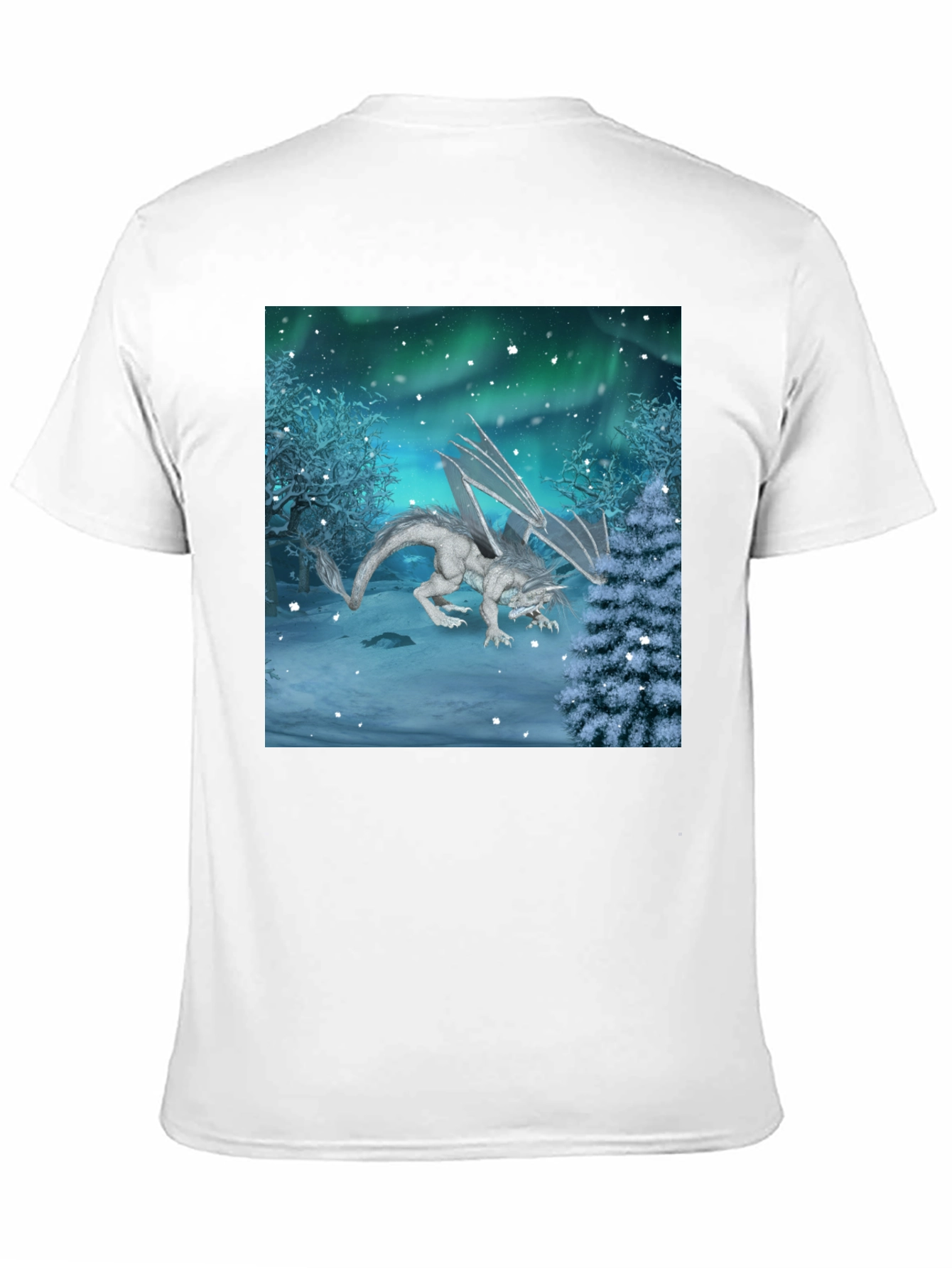 Winter Dragon Graphic Tee - Mens Black T-Shirt