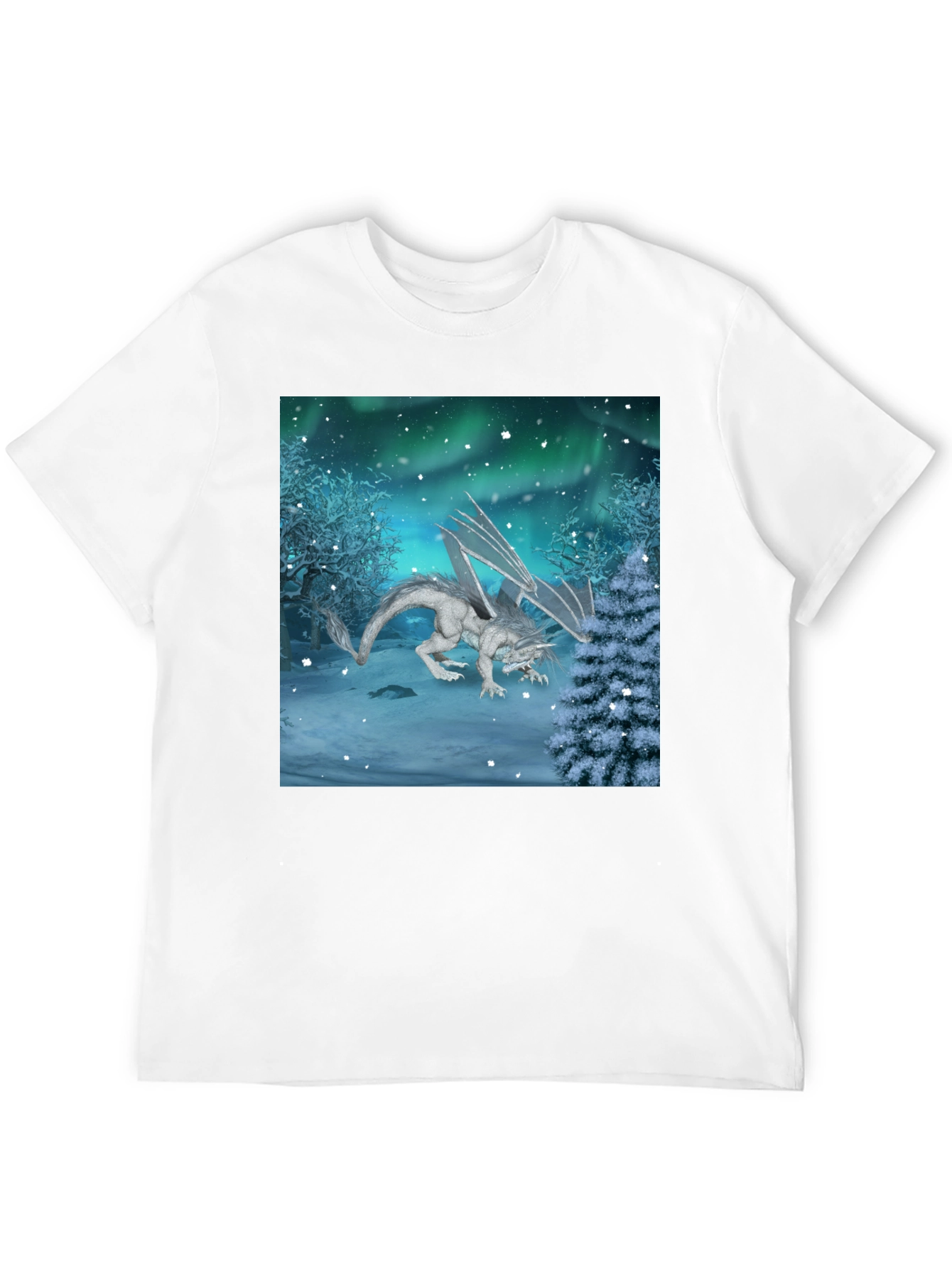 Winter Dragon Graphic Tee - Mens Black T-Shirt