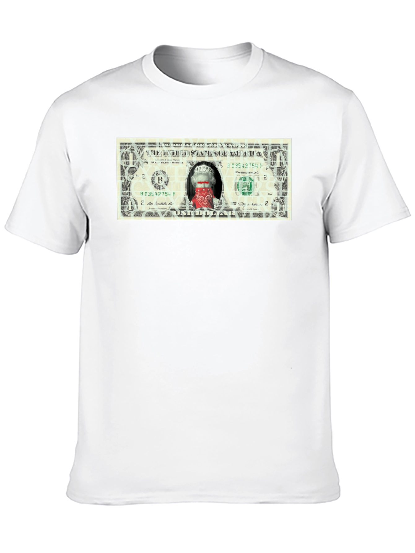Queen Elizabeth Bandana One Dollar Bill Funny T-Shirt