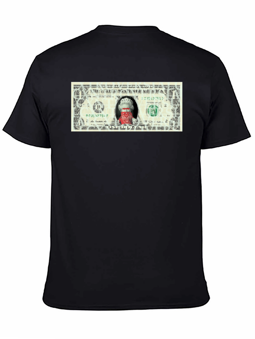 Queen Elizabeth Bandana One Dollar Bill Funny T-Shirt