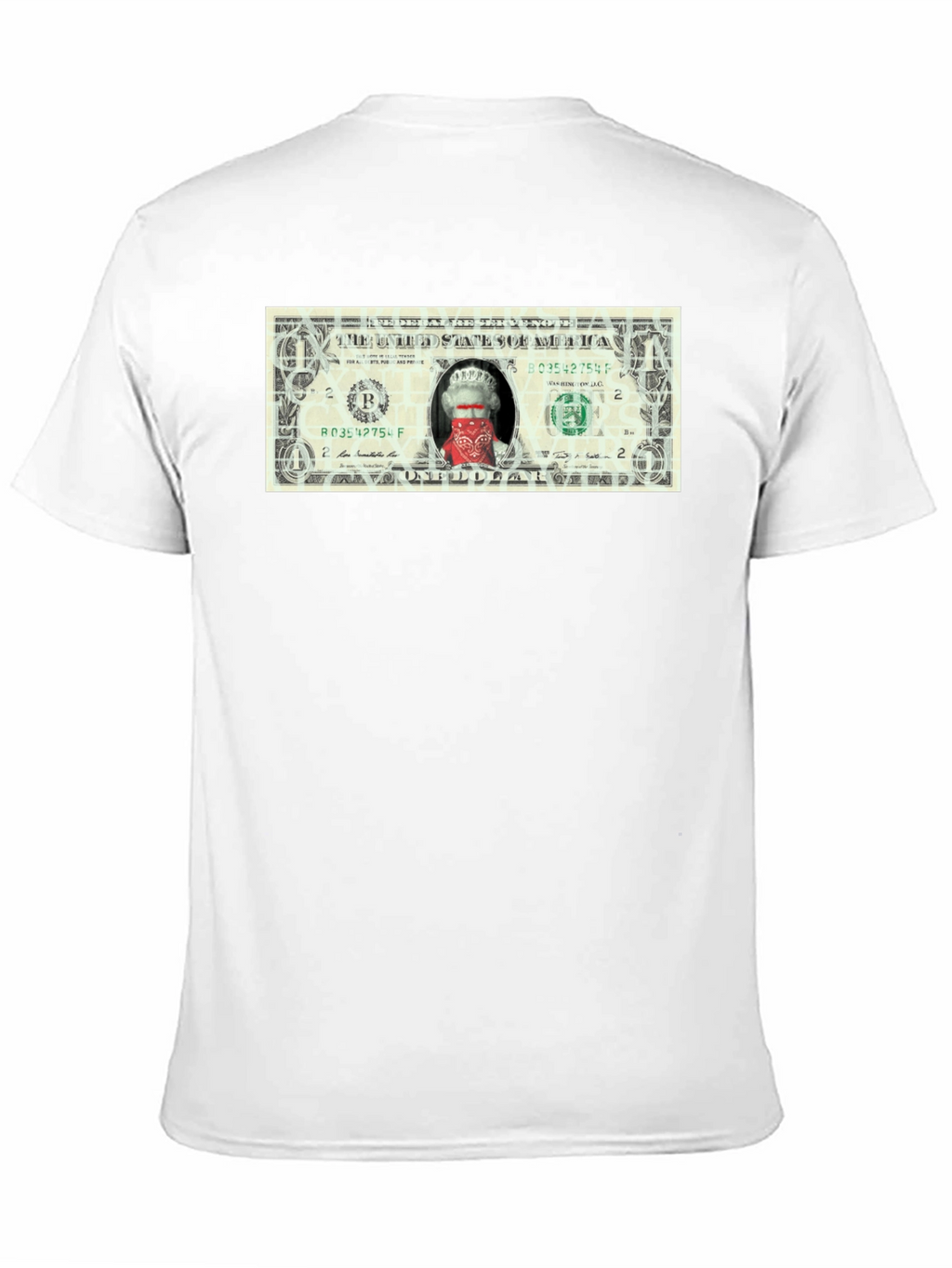 Queen Elizabeth Bandana One Dollar Bill Funny T-Shirt