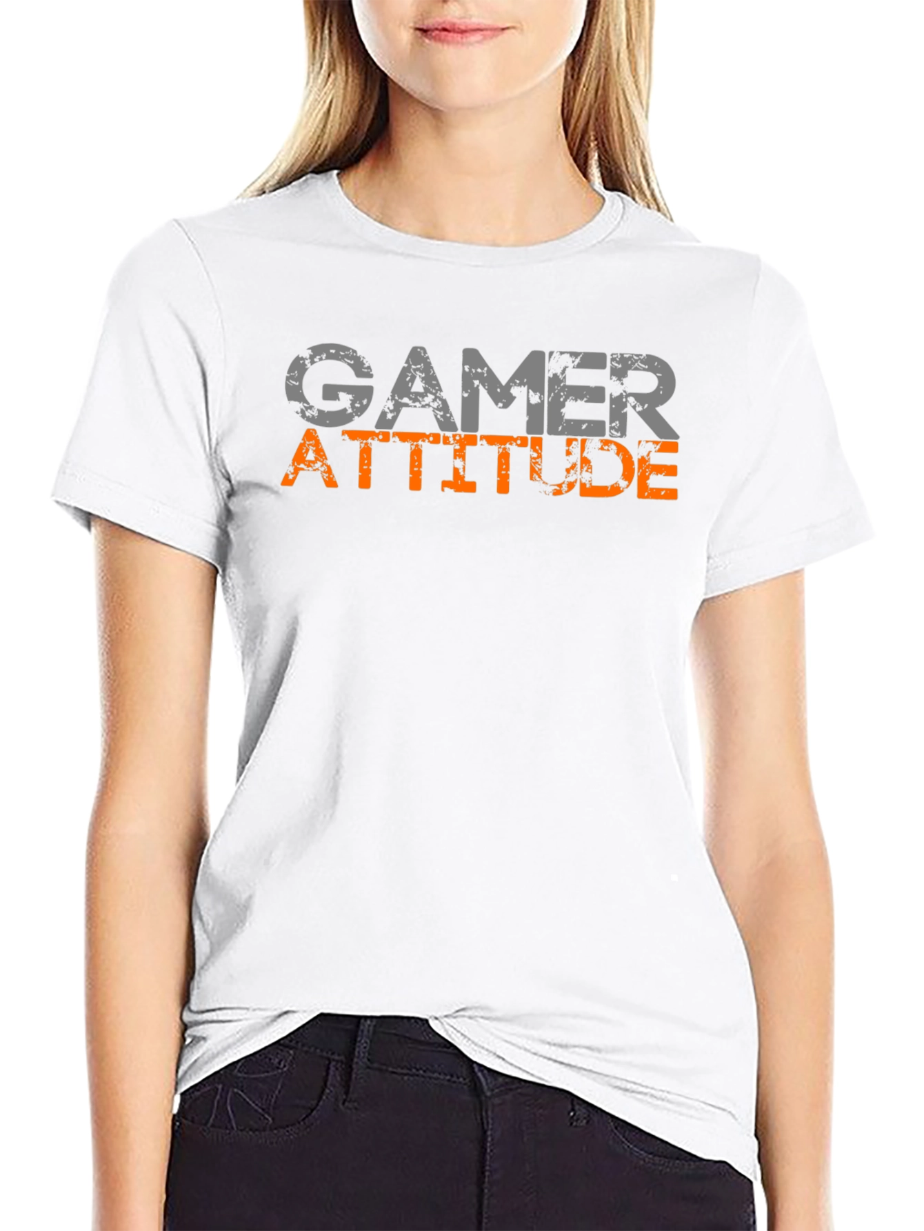 Gamer Attitude Graphic Tee - Black