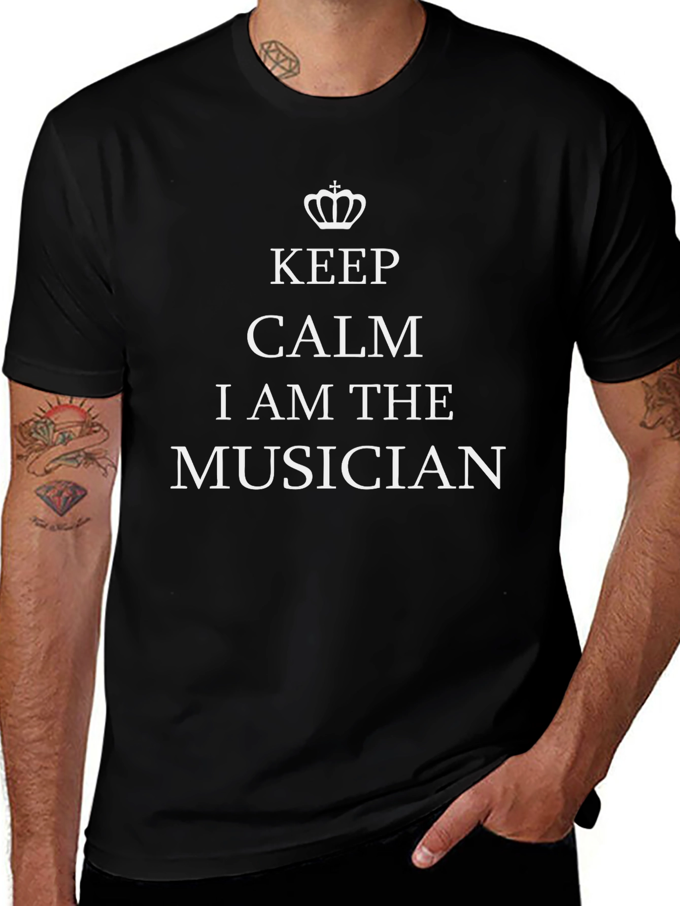 Keep Calm Musician Graphic Tee - Black