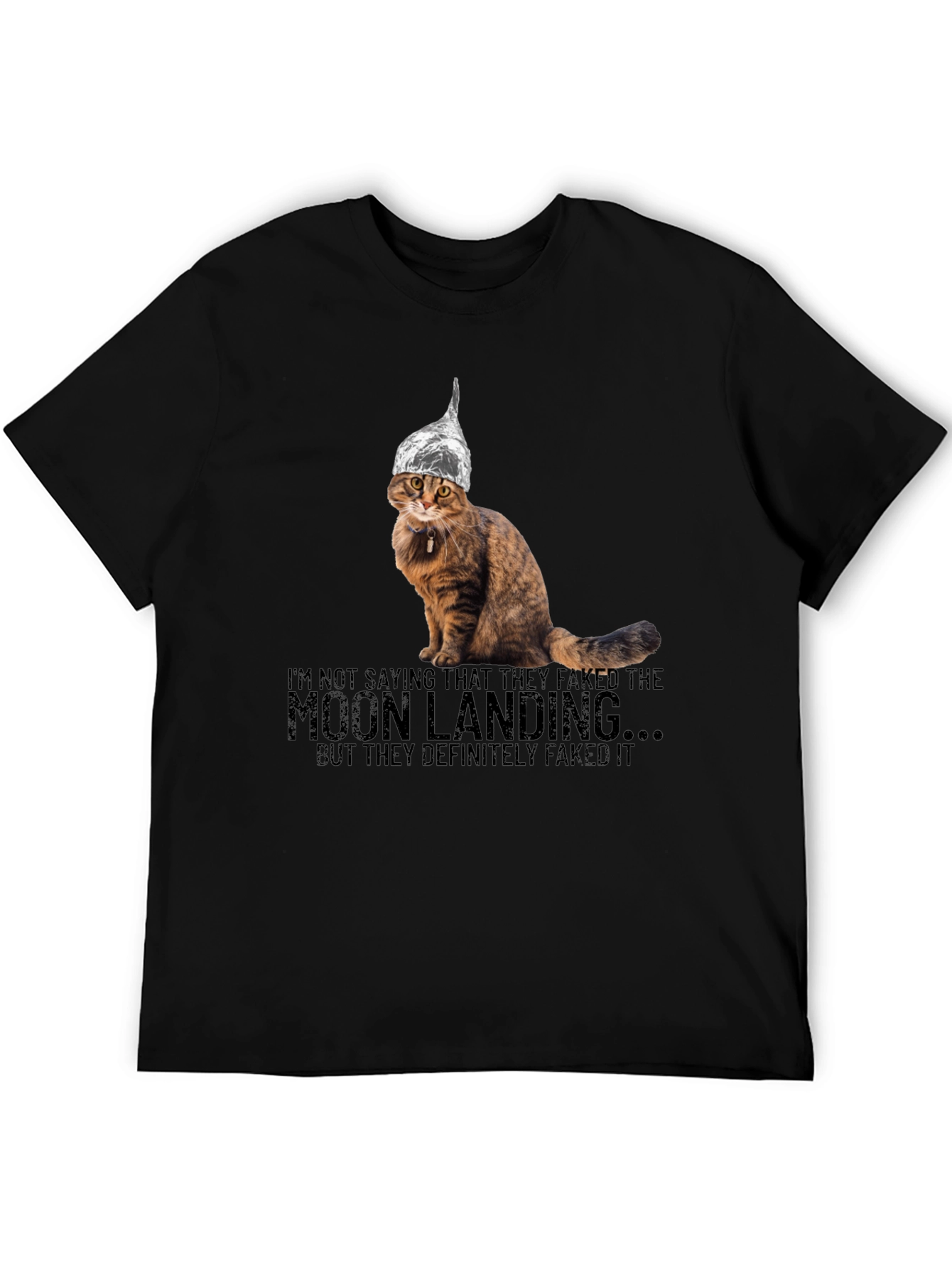 Moon Landing Conspiracy Cat T-Shirt