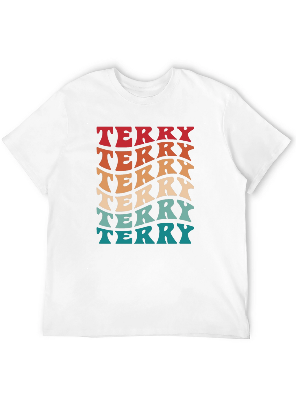 Retro Terry T-Shirt - Groovy Name Tee