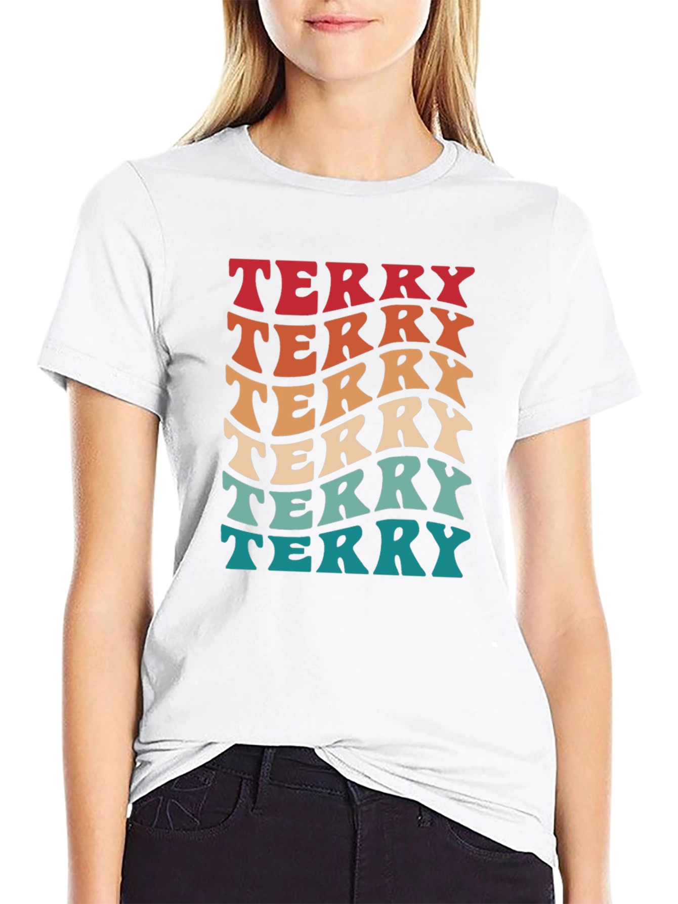 Retro Terry T-Shirt - Groovy Name Tee