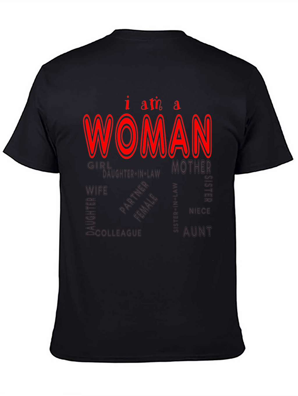 I am a Woman Black Tee