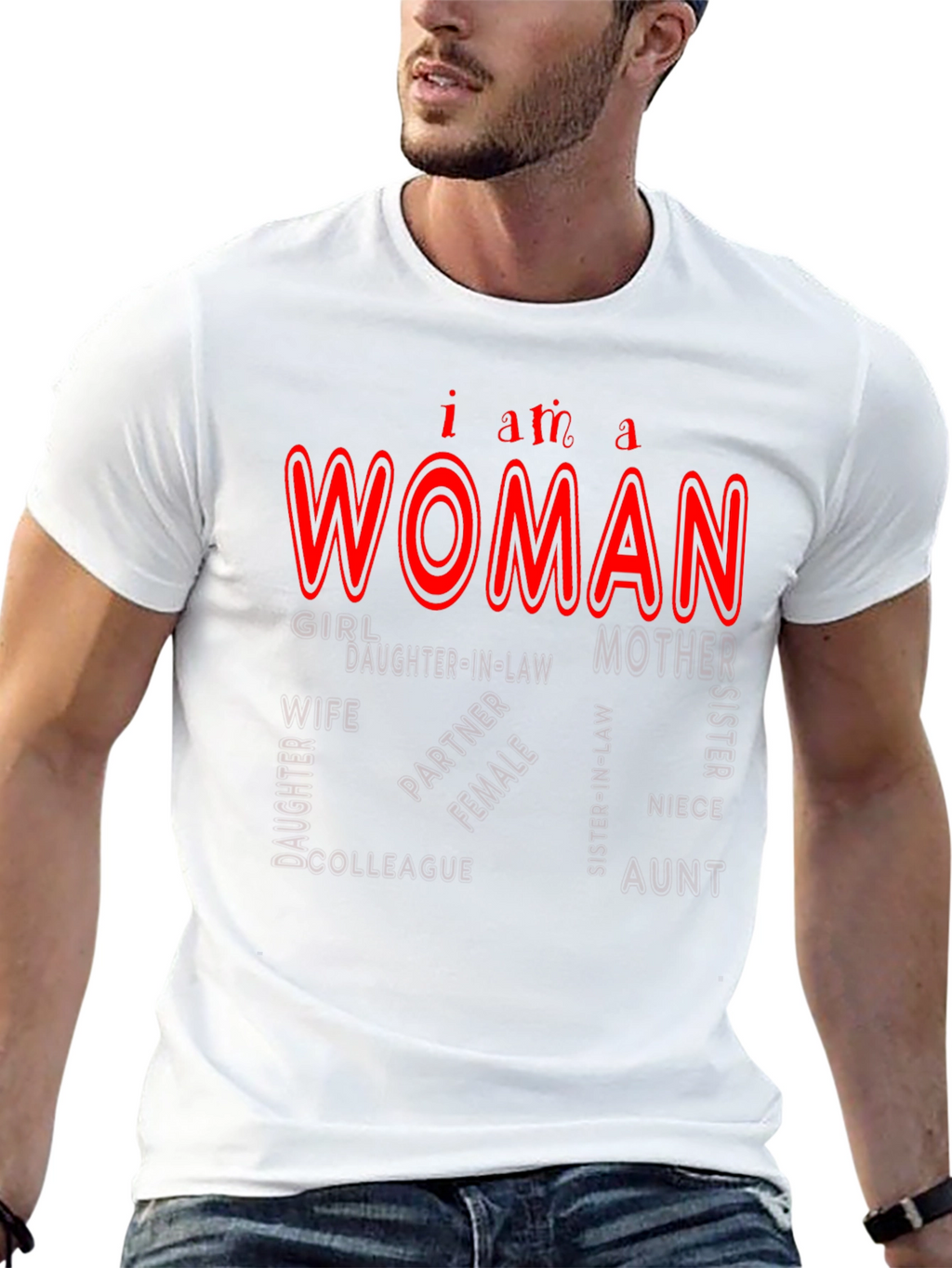 I am a Woman Black Tee