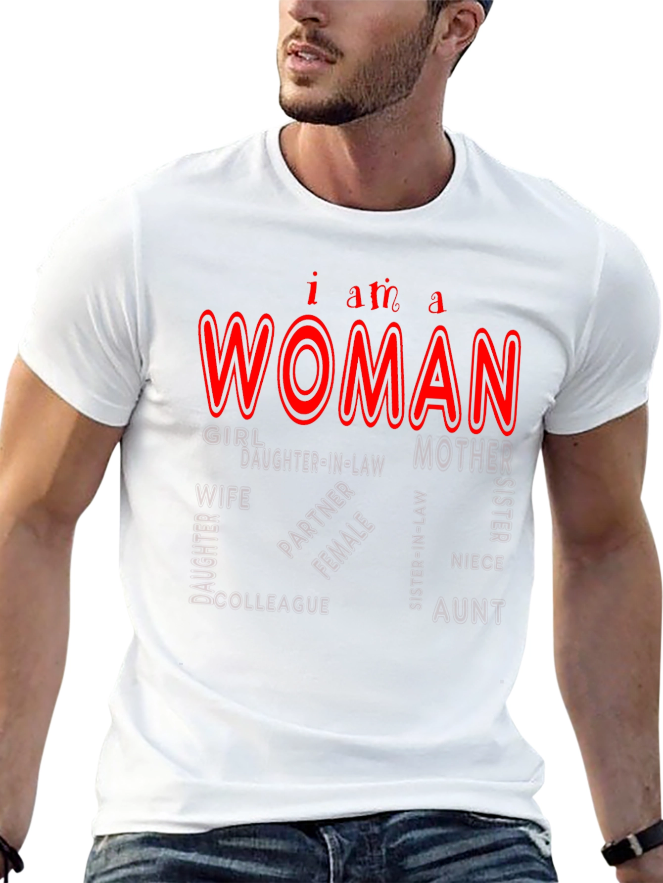 I am a Woman Black Tee