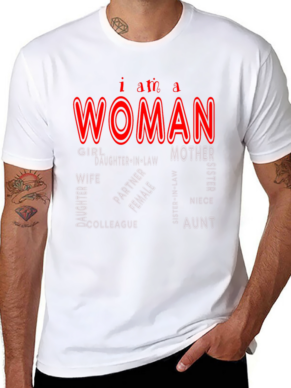 I am a Woman Black Tee