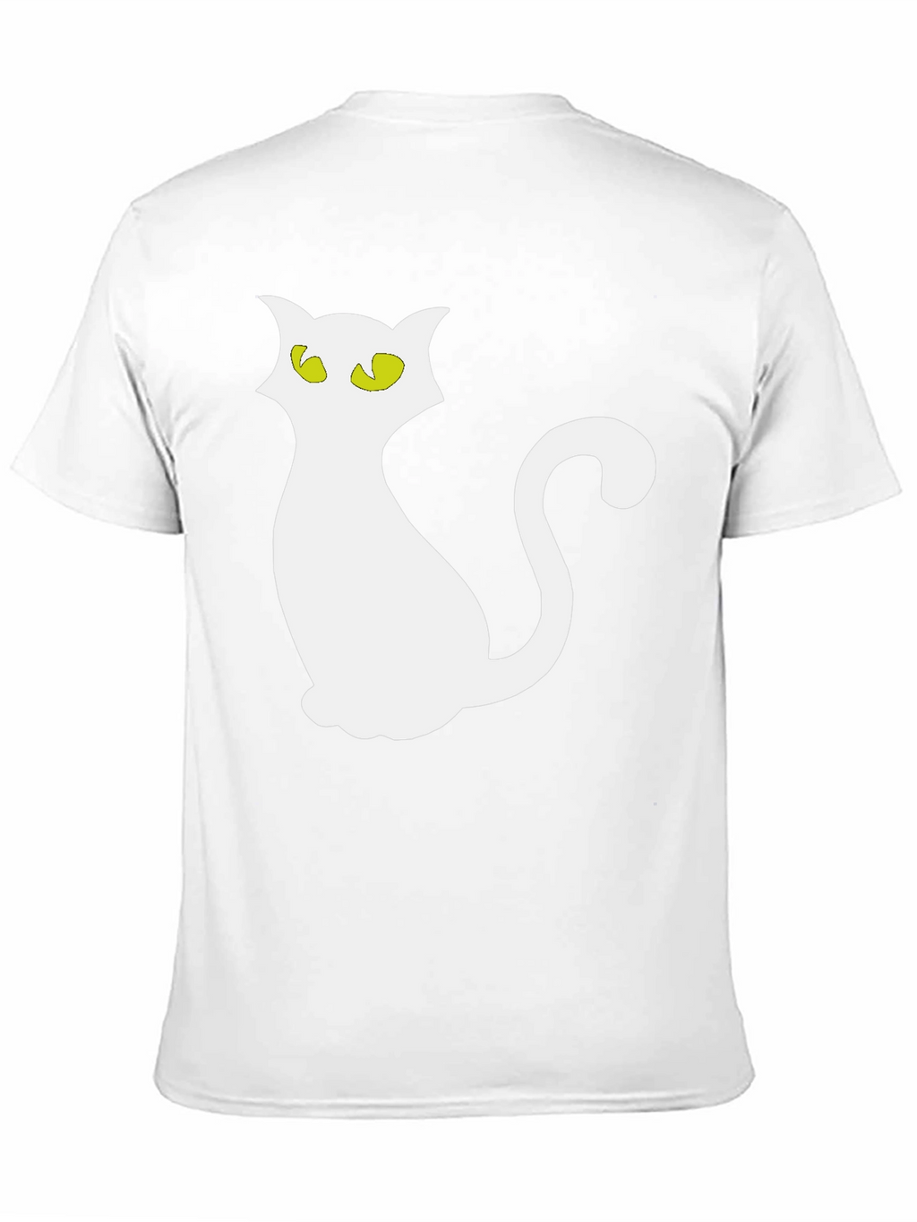 Halloween Cat T-Shirt - Black Crew Neck